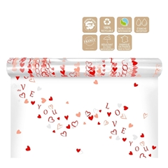 Love Cellophane Roll 80cm 120m Extase Clayrton
