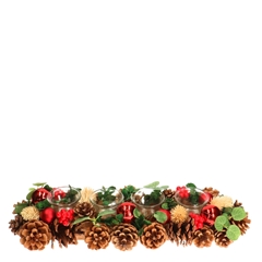 Christmas Tea Light H. Pine Cone 44*15*8cm