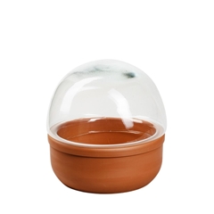 Glass Cloche Bowl Sintra D17*17cm
