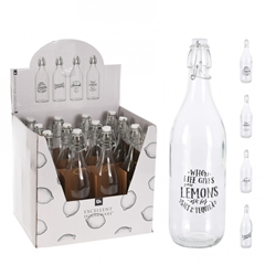 Glass Bottle Lemonade D02/8.5*31.5cm