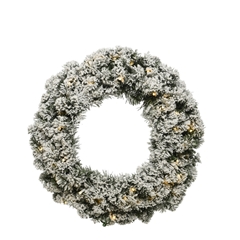 Christmas Led Wreath Snow 35cm