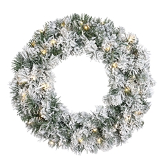 Christmas Led Wreath Snow 50cm