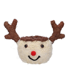 Christmas Natural Reindeer Pot 27*15*11cm