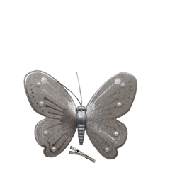 Christmas Deco Butterfly/clip 12*9.5cm
