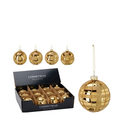 Christmas Bauble Ball 80mm Glass Ass.