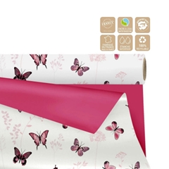 Cellophane Roll 80cm 25m Duo Mat Floraison Clay