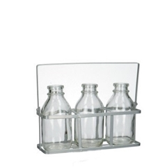 Glass Bottle Tray+3bottle D02*12cm