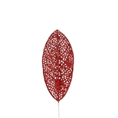 Christmas Sticks 10cm Leaf Glitter 14*6cm