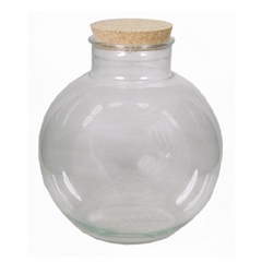 Glass Terrarium Ball Vase+cork D13/31*30cm