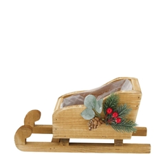 Christmas Natural Planter Sleigh 25*10*12cm