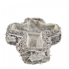 All Saints Twig Planter Cross 30*20*6cm
