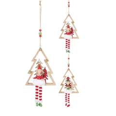 Christmas Deco Hanging Elf 12*3*35cm Ass.