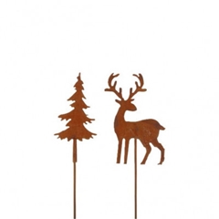 Christmas Sticks 10cm Tree/deer 8cm