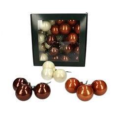 Christmas Bauble Ball/wire 40mm Combi X36