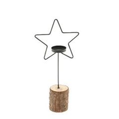 Christmas Natural Tea Light Star D15*33cm