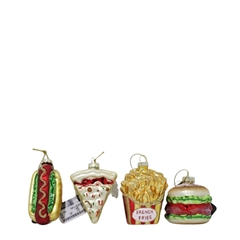 Christmas Bauble Fast Food 7cm Ass.