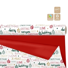 Christmas Roll 70cm 40m Duo Mat Message Clayrton