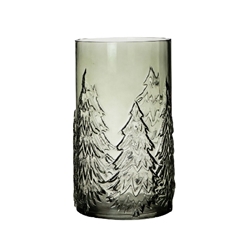 Christmas Glass Cylinder Tree D16*26cm
