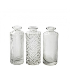 Glass Bottle Alanis D02/5*13cm Ass.
