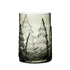 Christmas Glass Cylinder Tree D16*22cm